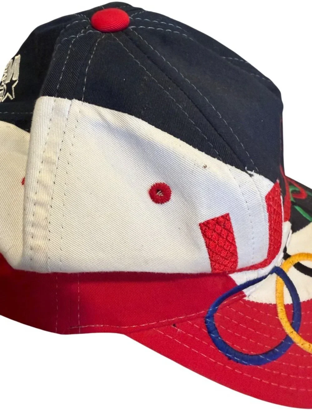 VTG 1996 Atlanta Olympics Team USA Starter Snapback Hat 90s Colorblock Cap